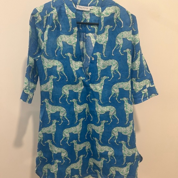 PINK HOUSE /LINEN DECIMA DRESS LURCHER/ Size S / P2P ￼18’ / Retail $205 - Picture 7 of 7